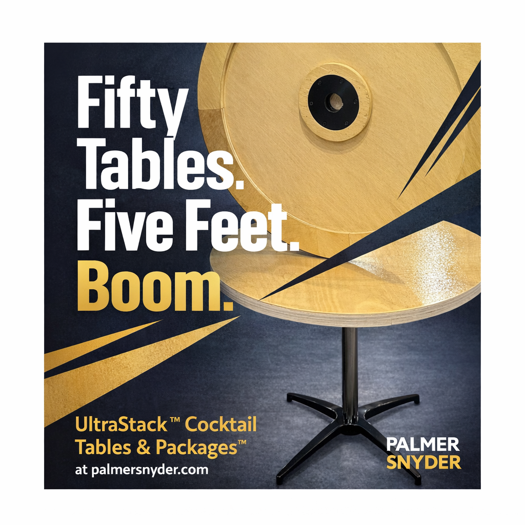 UltraStack™ Cocktail Tables & Packages by Palmer Snyder — Fifty Tables. Five Feet. Boom.