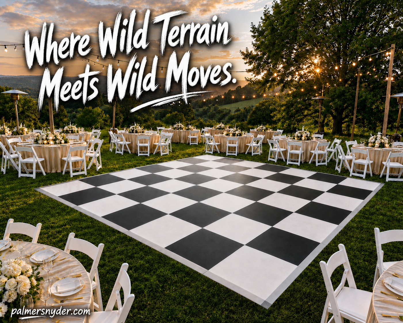 EventXpress™ Seamless Portable Dance Floor by Palmer Snyder — Where Wild Terrain Meets Wild Moves