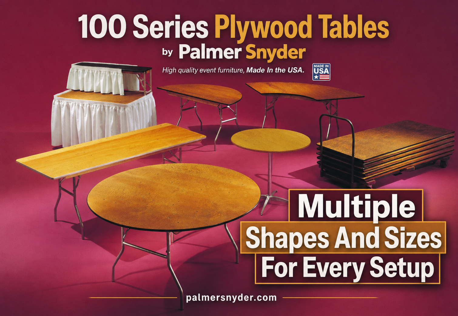 Plywood Tables by Palmer Snyder — Multiple Shapes And Sizes For Every Setup