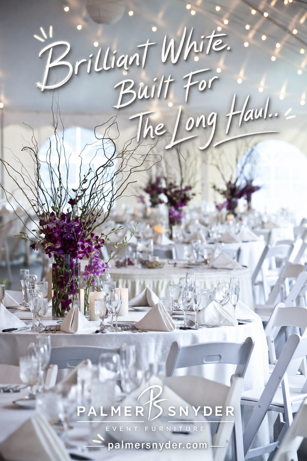 Classic Event Chairs by Palmer Snyder — Brilliant White. Built For The Long Haul.